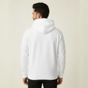 Customized Men Hoodi – Premium Black Pullover Hoodie for Everyday Comfort white back