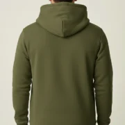 Men’s Premium Olive Green Hoodie Back