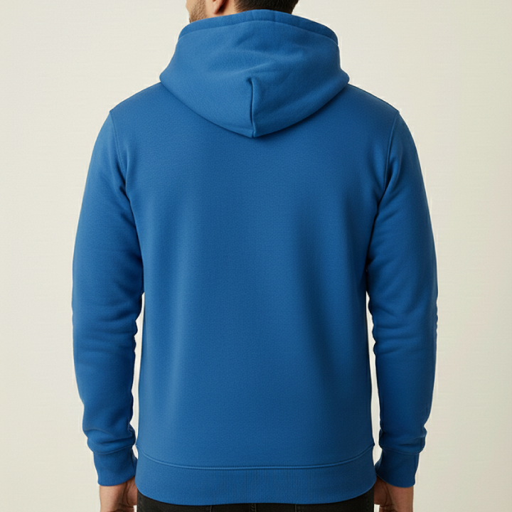Premium Blue Hoodie for Men back