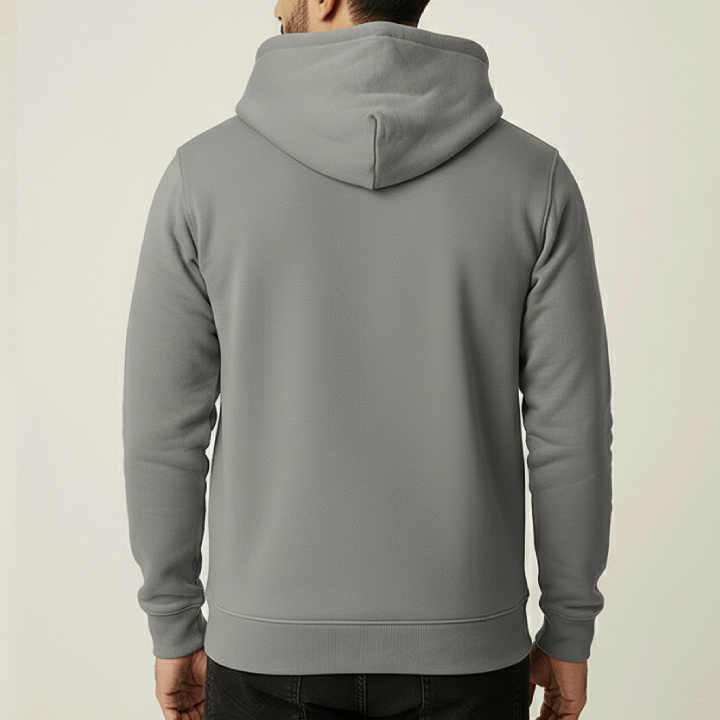 Premium Grey Hoodie for Men Back