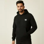 Customized Men Hoodi – Premium Black Pullover Hoodie for Everyday Comfort front
