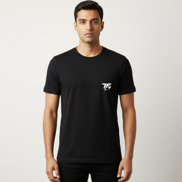 Black Basic T-shirt Front