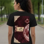 Black Unisex Calligraphy Graphic T-Shirt