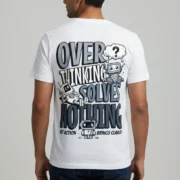 Premium Graphic Tee white back side