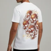 Unisex Skull Flame Graphic T-Shirt