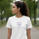 Premium Unisex Purple Calligraphy T-Shirt Front