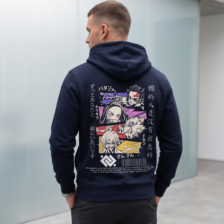 Anime Graphic Hoodie for Men
