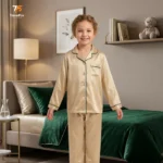 Golden Silk Pajamas Set
