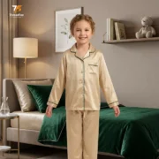 Golden Silk Pajamas Set