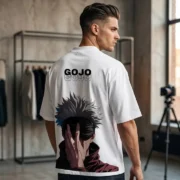 Gojo Anime Oversized T-Shirt – Premium Jujutsu Streetwear Graphic Tee for Men - Image 2