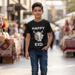 Happy Eid Goat Printed T-Shirt for Kids