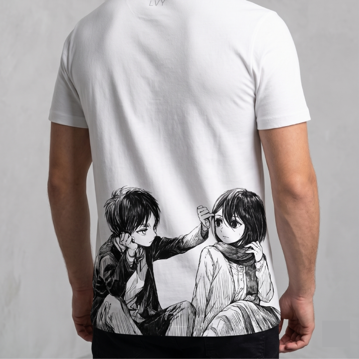 Anime Graphic T-Shirt for Men Back