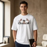 Anime Graphic Oversized T-Shirt for Men – Back Print Streetwear Tee