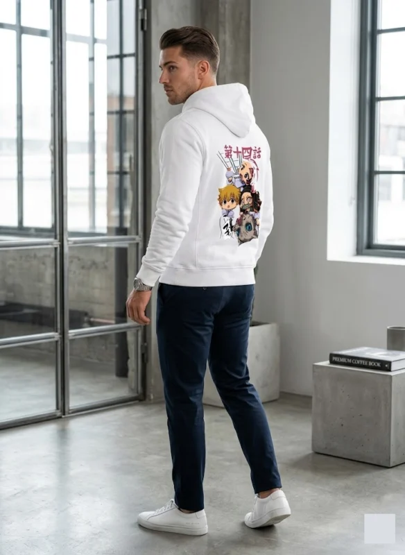 Demon Slayer Anime Hoodie Side Pose