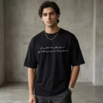 Oversized Black T-Shirt for Men Front