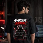 black graphic t-shirt