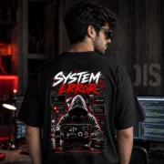 black graphic t-shirt
